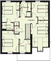 First floor plan of our 4 bed Ashburton home