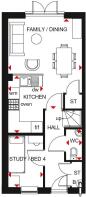 Ground floor floor plan of the Kingsville