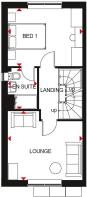 First floor floor plan of the Kingsville