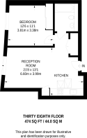 Floorplan area for info only, not for £/sq. ft valuation