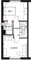 First floor plan of our 3 storey Haversham home