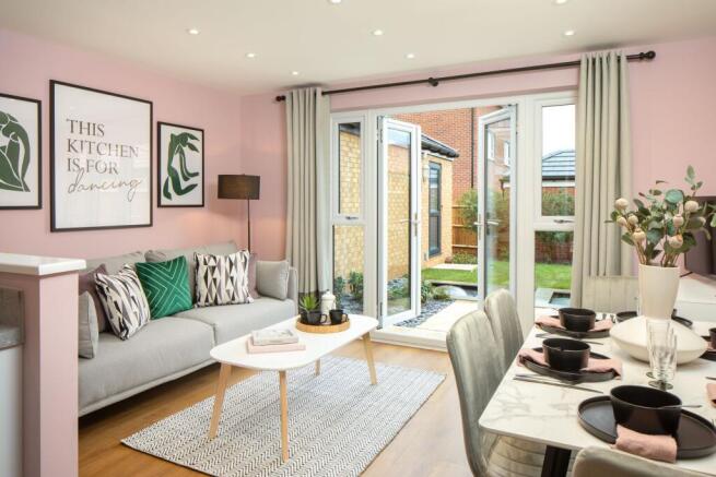 Open plan kitchen in the Kingsville. 4 bedroom home.