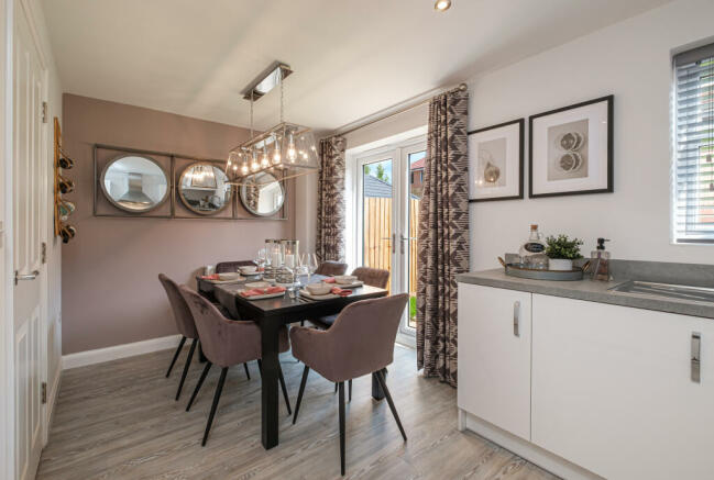 Kennett dining table overlooking garden