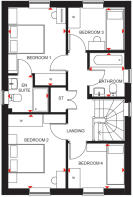 First floorplan of the Ingleby 4 bedroom home