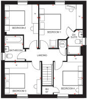 First floorplan of the Kirkdale 4 bedroom home