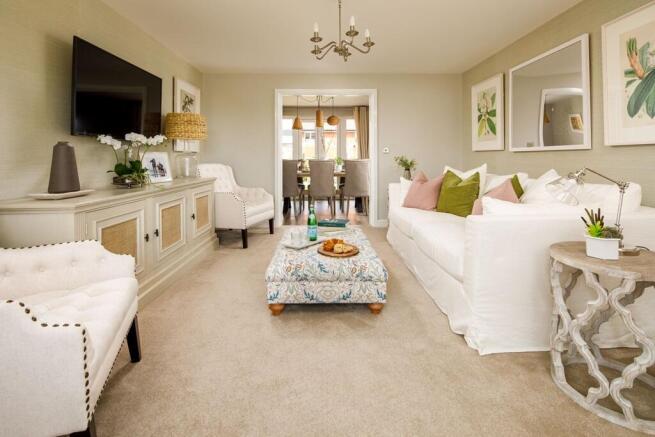 Sociable entertaining with doors leading through to the dining area
