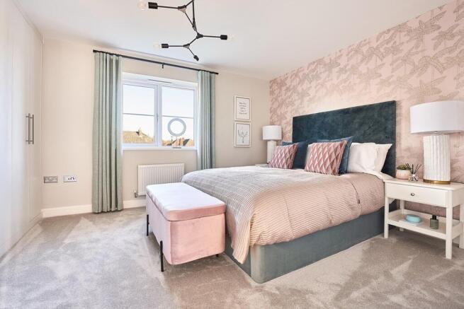 Space in the main bedroom for wardrobes and an ottoman!