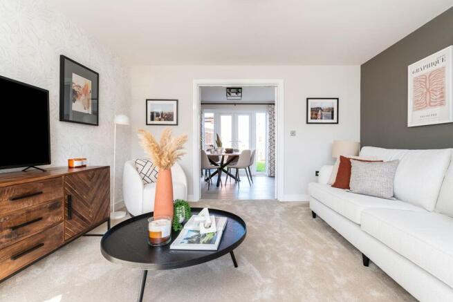 The living space flows perfectly in The Manford