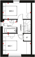 Kenley first floor plan at Birds Marsh View