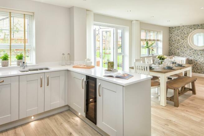 Open plan kitchen in the Radleigh 4 bedroom home