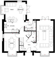 Ground floor plan of the five bedroom Henley