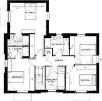 First Floor plan of the five bedroom Henley