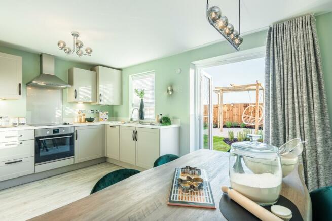 OPEN PLAN KITCHEN DINER WITH FRENCH DOORS