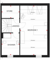 First floor floorplan of The Cayton