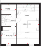 First floor floorplan of The Cayton
