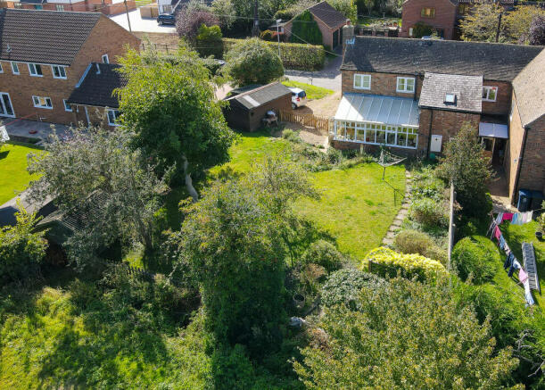 Aerial rear garden