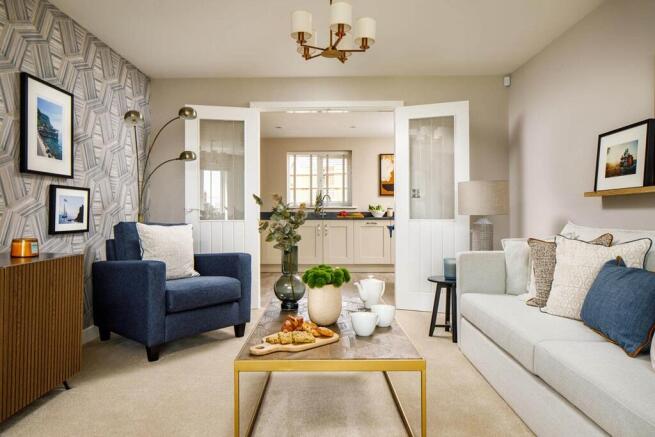 A bright and airy lounge offers a place to relax as a family