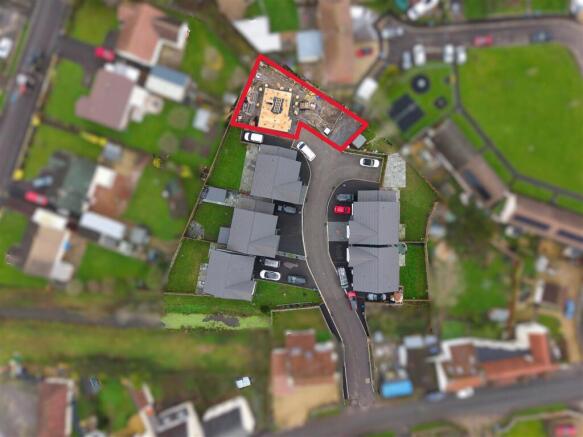 Drone Shot With Plot Boundary