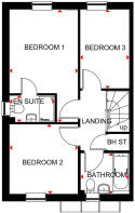 Hoy floor plan first floor at Wayland Fields