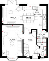 Kirkdale ground floor plan at Townsend Landings