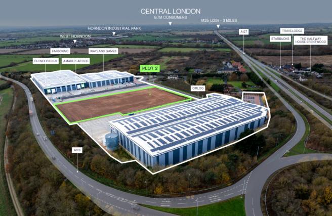 Plot 2 London Brentwood Commerical Park Aerial