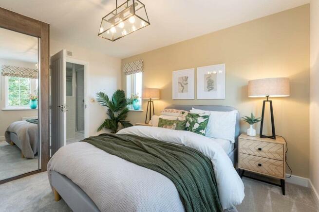 The main bedroom creates a calm space away from the rest of the home