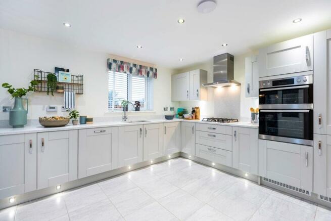 Large open plan family kitchen