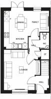 Matlock ground floor plan at Pentref Llewelyn