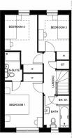 Matlock first floor plan at Pentref Llewelyn