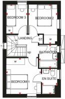 Moresby first floor plan at Pentref Llewelyn
