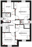 Kennisham first floor plan at Pentref Llewelyn