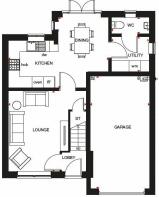 Bewdley ground floor plan at Pentref Llewelyn