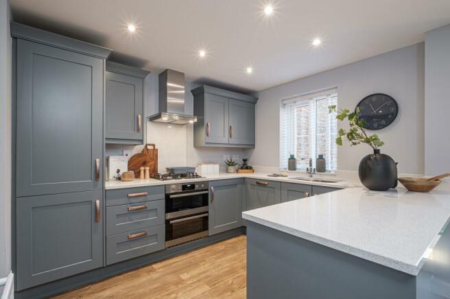 Interior view of the kitchen in our 4 bed Radleigh home