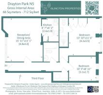 Floor Plan To Let 2 Bedroom Flat Lambeth Road SE1 