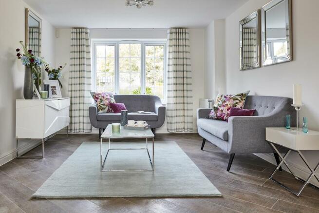 Open plan kitchen/dining/living area