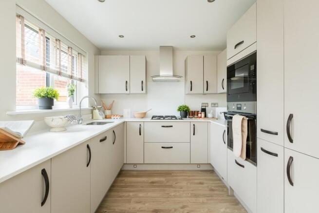 Modern kitchen with ample storage and worktop space