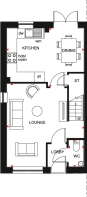 Delamare Park Barratt Homes floor plan Maidstone 3 bedroom home ground floor