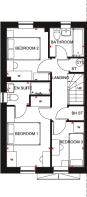 Delamare Park Barratt Homes floor plan Maidstone 3 bedroom home first floor