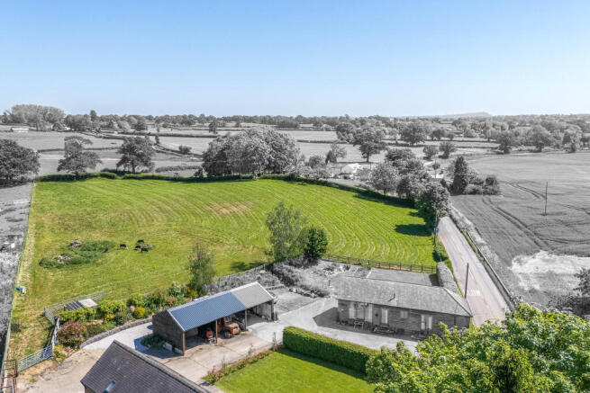 Aerial shot showing 2 acres of land
