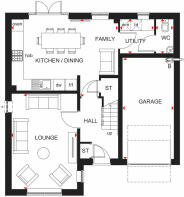 The Halton ground floor floorplan