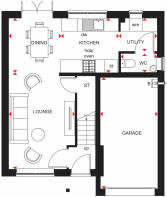 The Denby ground floor floorplan