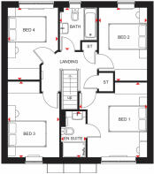 The Windermere first floor floorplan