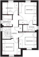 The Kingsley first floor floorplan