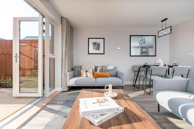 French doors open up the space and let the light in