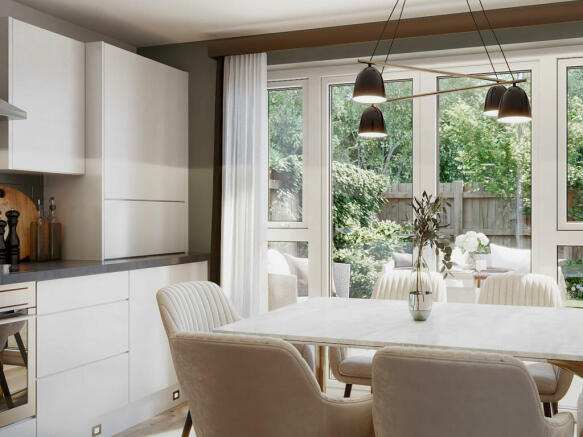 Image of kitchen/dining room in 3 bedroom Duart house type