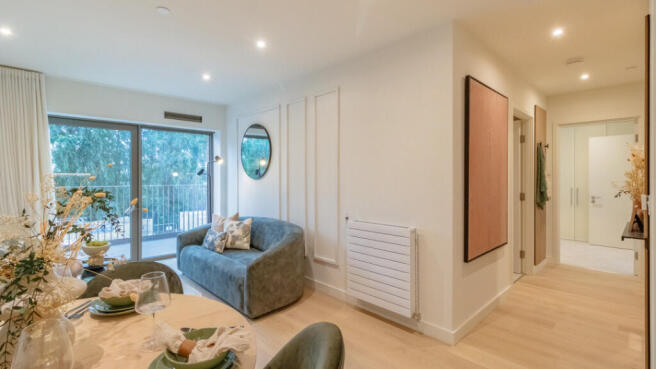 Living area with balcony