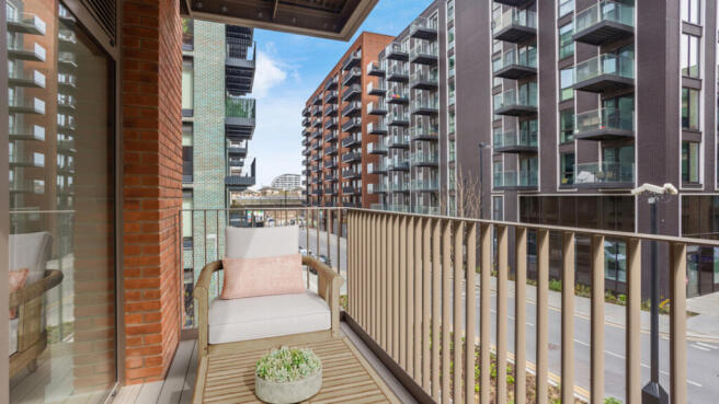 Private balcony from living area
