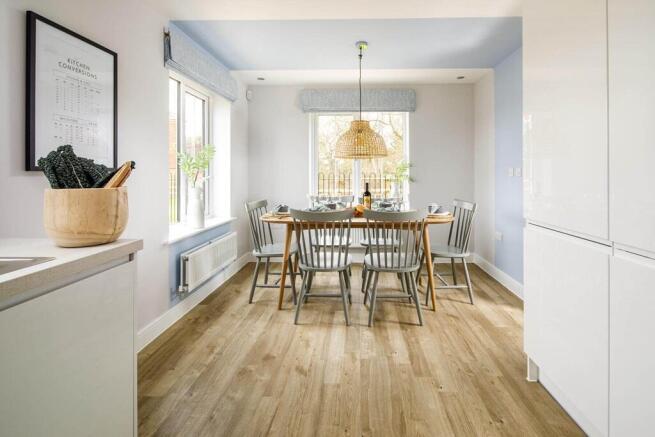 An open plan kitchen dining area creates the perfect space to entertain