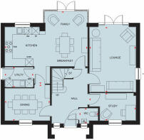 Ground floor floorplan of The Winstone