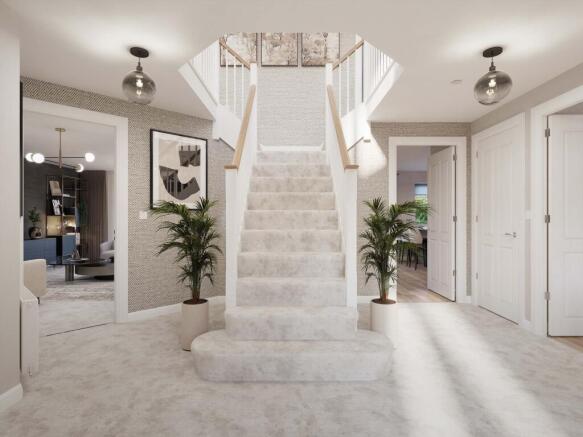 The Glidewell CGI, The hallway, DWH Clipstone Park Leighton Buzzard